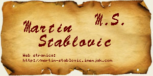 Martin Stablović vizit kartica